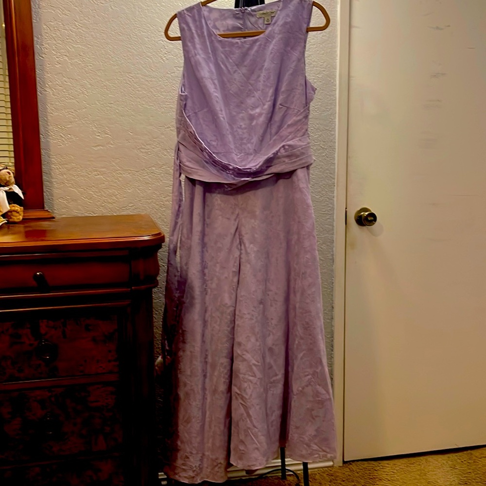 Coldwater Creek Lavendar Floral Shadowed Dress